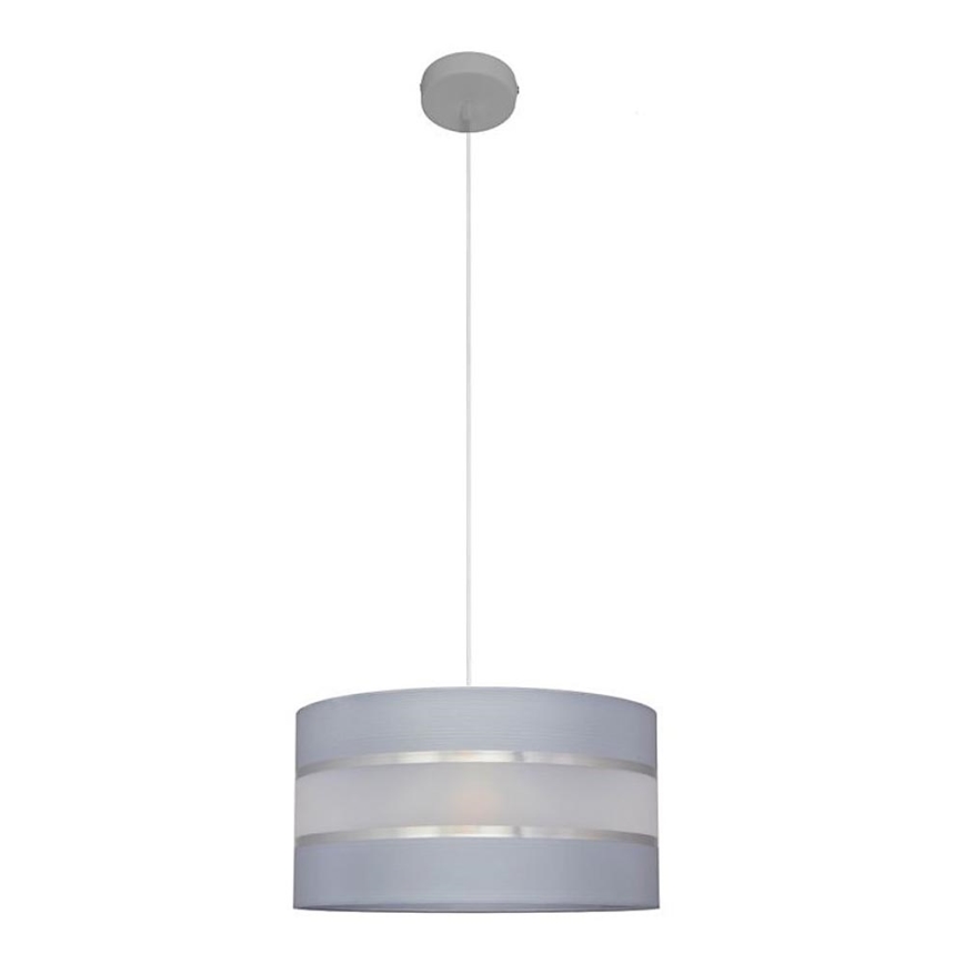 Pendel HELEN 1xE27/15W/230V diameter 35 cm grå/sølvfarvet