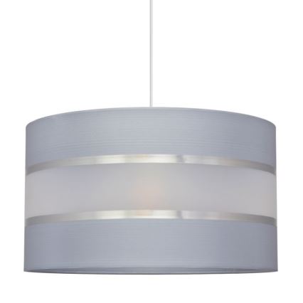 Pendel HELEN 1xE27/15W/230V diameter 35 cm grå/sølvfarvet