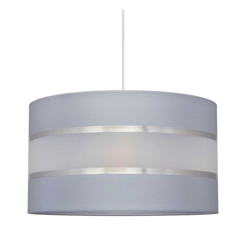 Pendel HELEN 1xE27/15W/230V diameter 35 cm grå/sølvfarvet