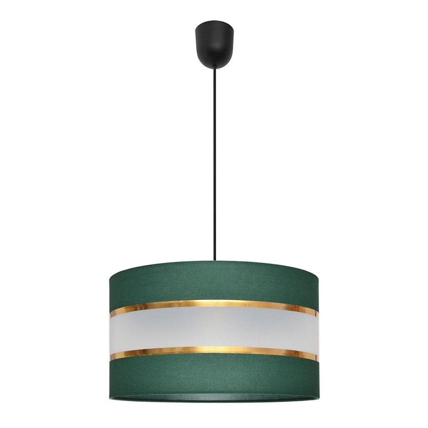 Pendel HELEN 1xE27/15W/230V diameter 35 cm grøn/guldfarvet