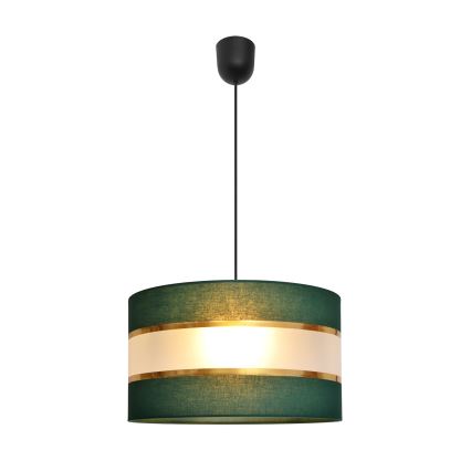 Pendel HELEN 1xE27/15W/230V diameter 35 cm grøn/guldfarvet