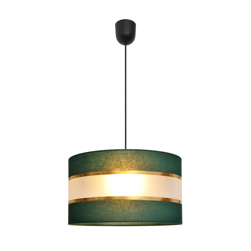 Pendel HELEN 1xE27/15W/230V diameter 35 cm grøn/guldfarvet