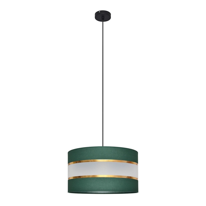 Pendel HELEN 1xE27/15W/230V diameter 35 cm grøn/guldfarvet