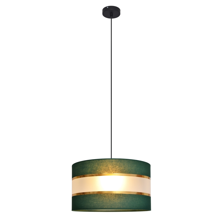 Pendel HELEN 1xE27/15W/230V diameter 35 cm grøn/guldfarvet