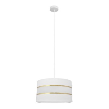 Pendel HELEN 1xE27/15W/230V diameter 35 cm hvid/gylden
