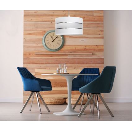 Pendel HELEN 1xE27/15W/230V diameter 35 cm hvid