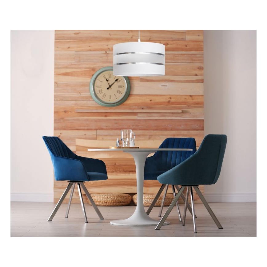 Pendel HELEN 1xE27/15W/230V diameter 35 cm hvid