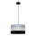Pendel HELEN 1xE27/15W/230V diameter 35 cm sort/grå/sølvfarvet