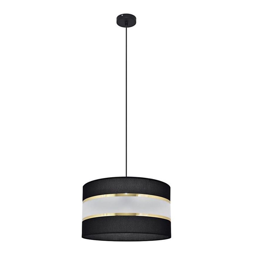 Pendel HELEN 1xE27/15W/230V diameter 35 cm sort/gylden