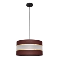 Pendel HELEN 1xE27/15W/230V diameter 40 cm brun/sort/gylden