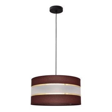Pendel HELEN 1xE27/15W/230V diameter 40 cm brun/sort/gylden