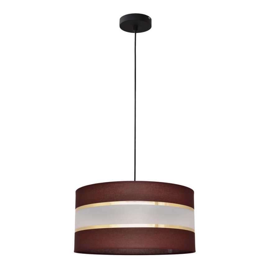 Pendel HELEN 1xE27/15W/230V diameter 40 cm brun/sort/gylden