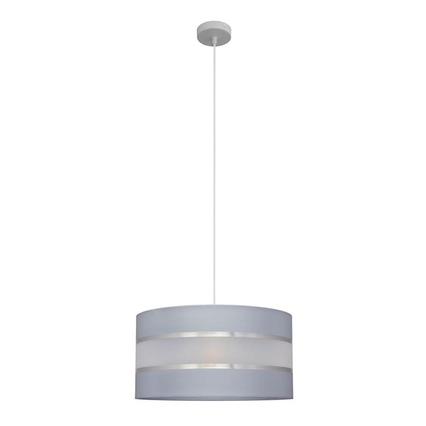 Pendel HELEN 1xE27/15W/230V diameter 40 cm grå/sølvfarvet