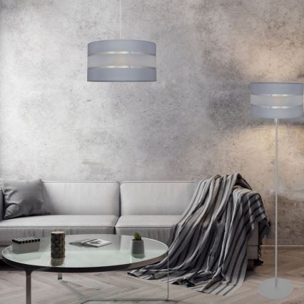 Pendel HELEN 1xE27/15W/230V diameter 40 cm grå/sølvfarvet