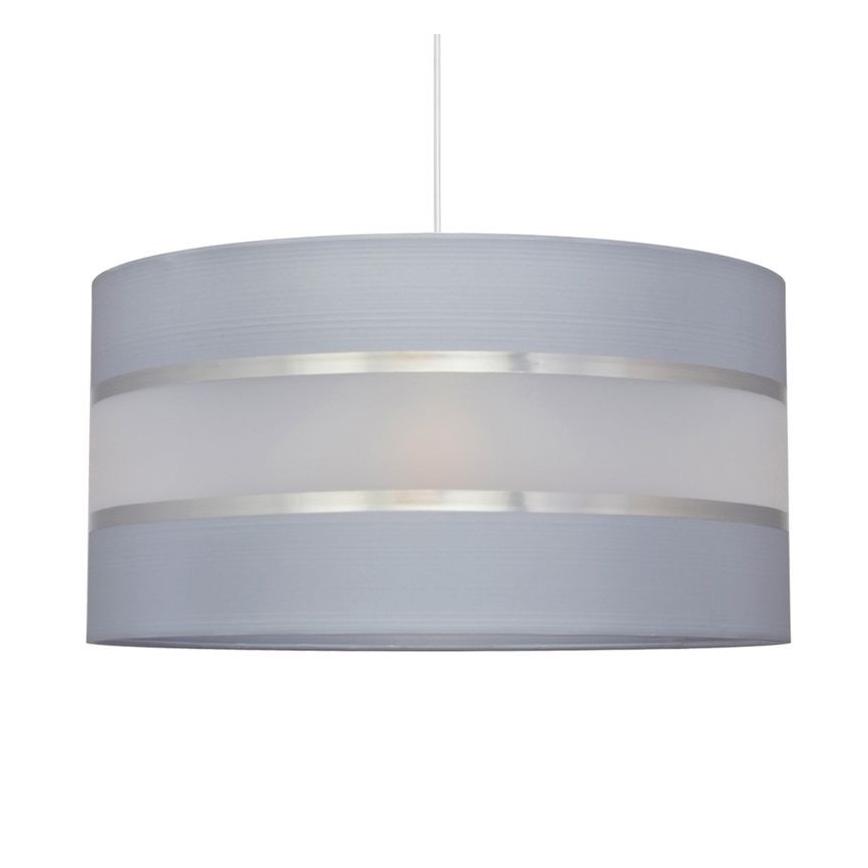 Pendel HELEN 1xE27/15W/230V diameter 40 cm grå/sølvfarvet