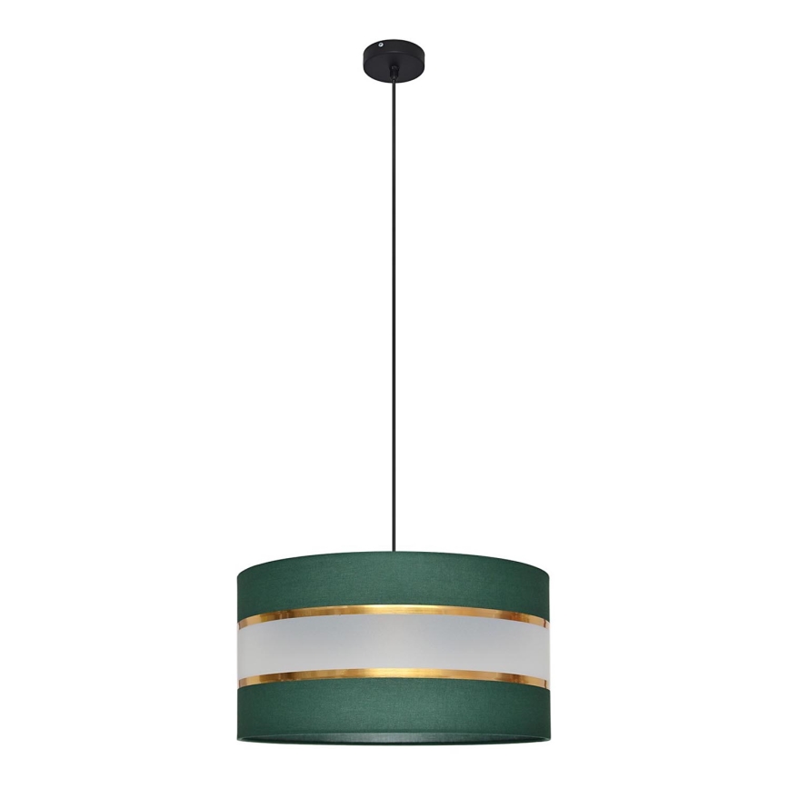 Pendel HELEN 1xE27/15W/230V diameter 40 cm grøn/guldfarvet
