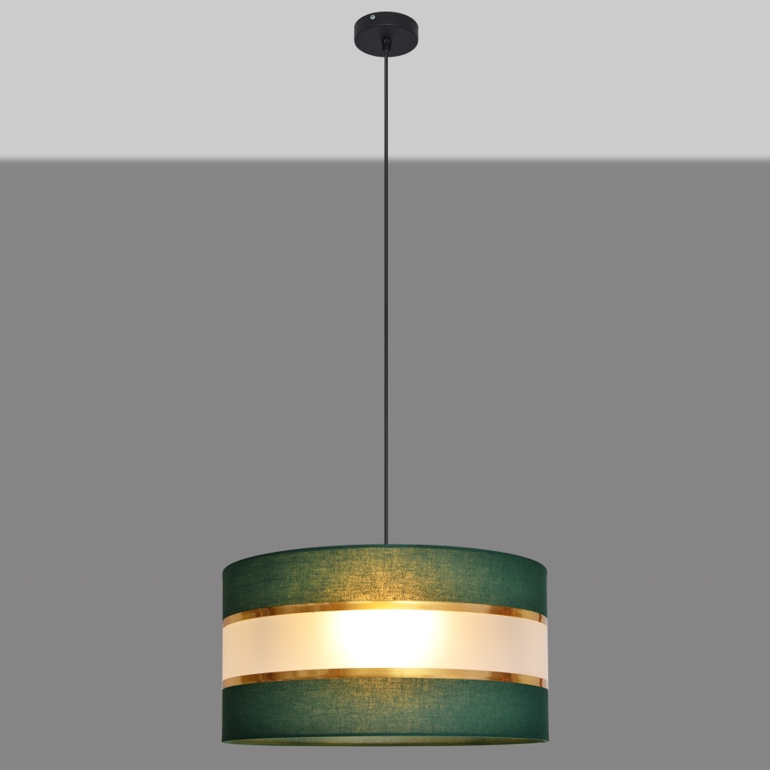 Pendel HELEN 1xE27/15W/230V diameter 40 cm grøn/guldfarvet