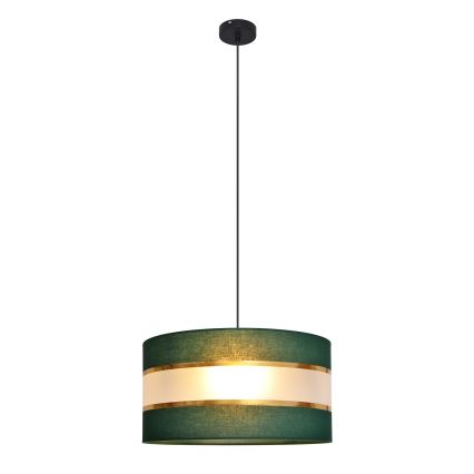 Pendel HELEN 1xE27/15W/230V diameter 40 cm grøn/guldfarvet