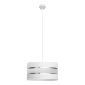 Pendel HELEN 1xE27/15W/230V diameter 40 cm hvid