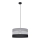 Pendel HELEN 1xE27/15W/230V diameter 40 cm sort/grå/sølvfarvet