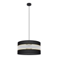 Pendel HELEN 1xE27/15W/230V diameter 40 cm sort/gylden