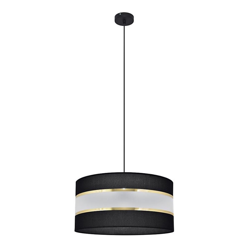 Pendel HELEN 1xE27/15W/230V diameter 40 cm sort/gylden