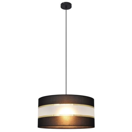 Pendel HELEN 1xE27/15W/230V diameter 40 cm sort/gylden