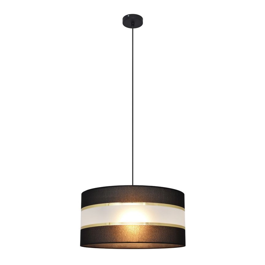 Pendel HELEN 1xE27/15W/230V diameter 40 cm sort/gylden