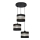 Pendel HELEN 3xE27/15W/230V sort/gylden