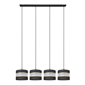 Pendel HELEN 4xE27/15W/230V sort/gylden
