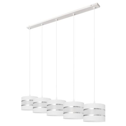 Pendel HELEN 5xE27/15W/230V hvid