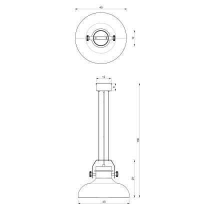 Pendel HELSING 1xE27/60W/230V gylden