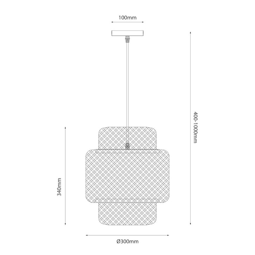 Pendel HESTIA 1xE27/60W/230V diameter 30 cm bambus