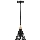 Pendel HIRA 1xE27/60W/230V diameter 18 cm sort