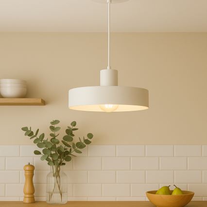 Pendel i wireophæng ARCANE 1xE27/60W/230V hvid