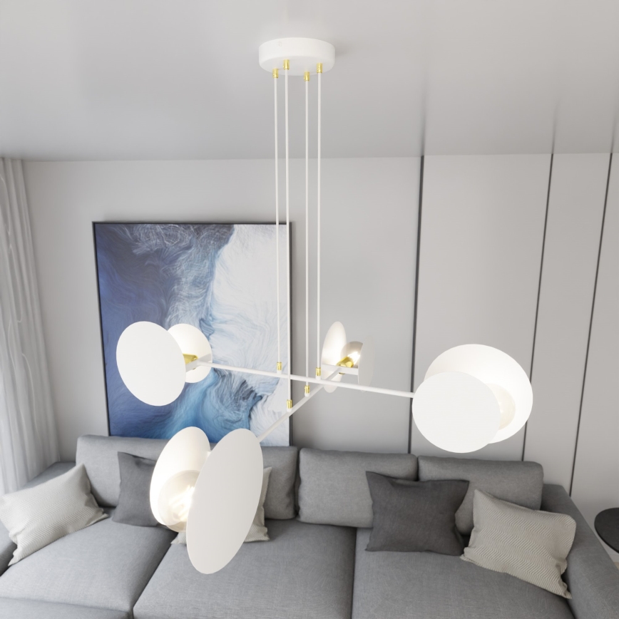 Pendel IDEA 4xE27/15W/230V hvid