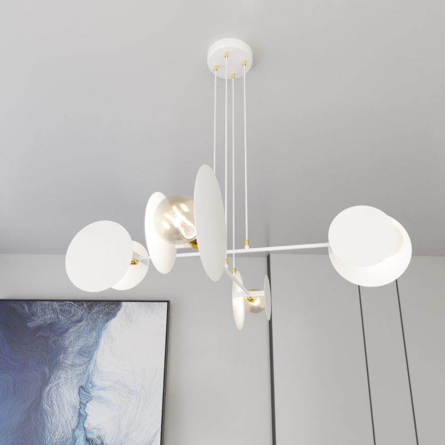 Pendel IDEA 4xE27/15W/230V hvid