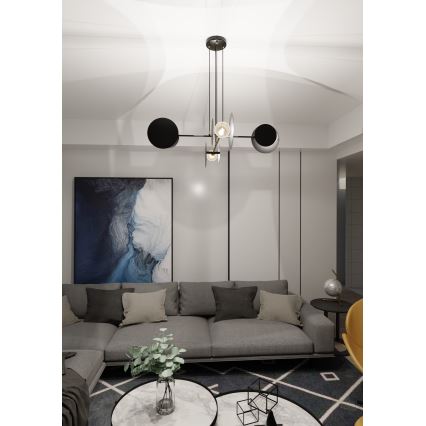 Pendel IDEA 4xE27/15W/230V sort