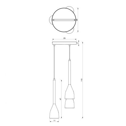 Pendel ISTAPPAR 3xE27/60W/230V sort