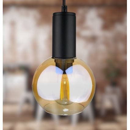Pendel JANTAR BLACK 3xE27/60W/230V diameter 30 cm