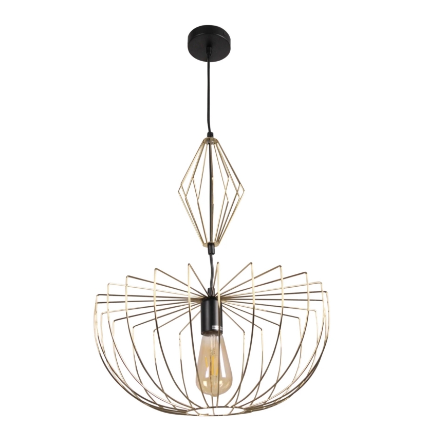 Pendel JASMINA 1xE27/20W/230V diameter 40 cm guldfarvet