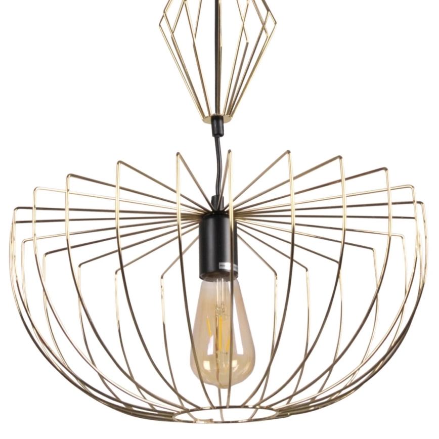 Pendel JASMINA 1xE27/20W/230V diameter 40 cm guldfarvet
