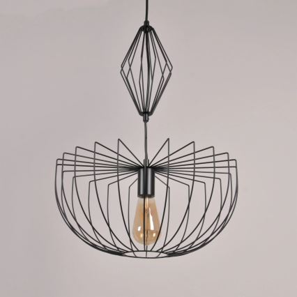 Pendel JASMINA 1xE27/20W/230V diameter 40 cm sort