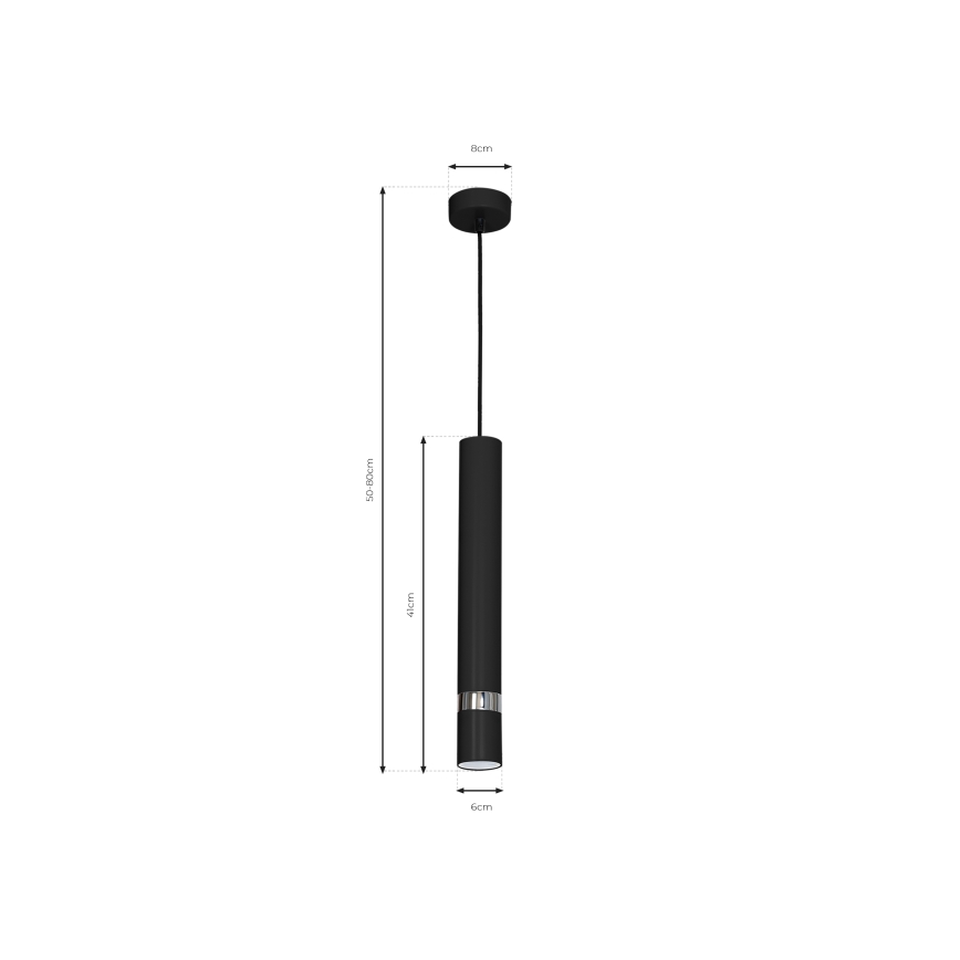 Pendel JOKER 1xGU10/25W/230V sort