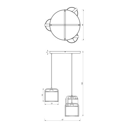 Pendel JONKO 3xE27/60W/230V