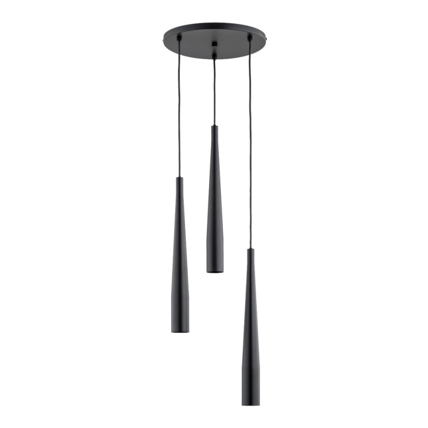Pendel KALINI 3xGU10/40W/230V diameter 30 cm sort