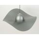 Pendel KAPELLO 1xE27/60W/230V diameter 55 cm grå/sølvfarvet