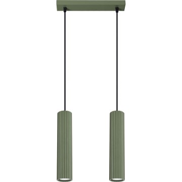 Pendel KARBON 2xGU10/10W/230V grøn