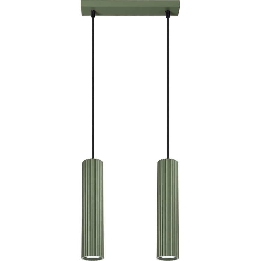 Pendel KARBON 2xGU10/10W/230V grøn