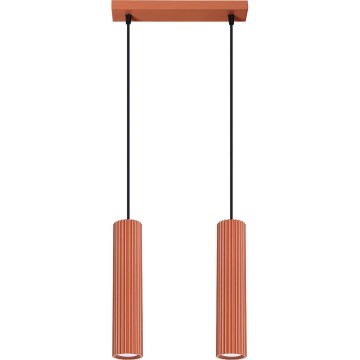 Pendel KARBON 2xGU10/10W/230V rød